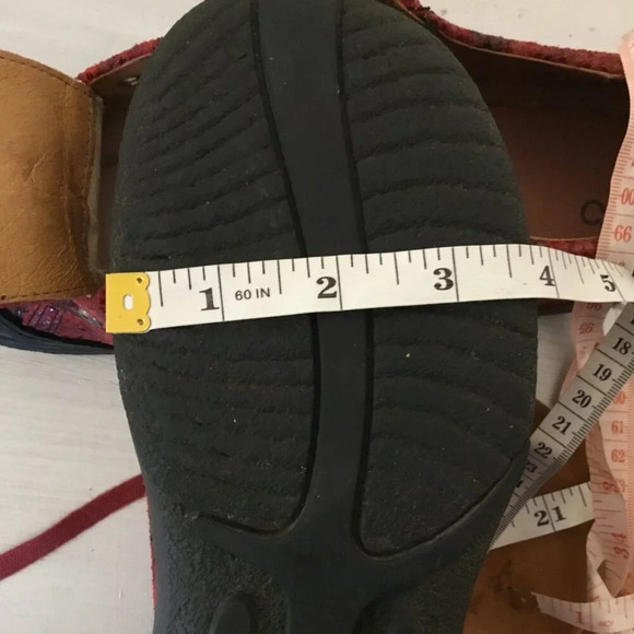 Portofino Comfort Shoes Womens  Pattern Leather Sneakers Red SZ 38 EUR - Picture 16 of 16